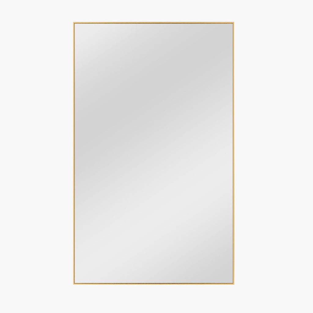 LuminareView Rectangular Framed Bathroom Wall Mirror Gold
