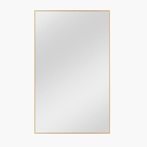 LuminareView Rectangular Framed Bathroom Wall Mirror Gold